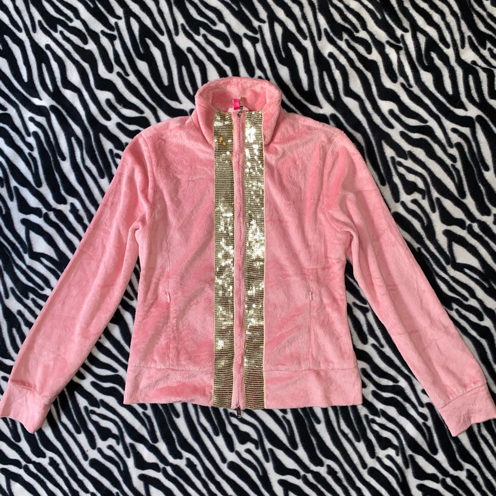 Pink Jacket with Gold Accents